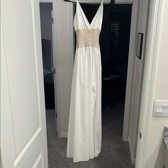 NAADAM White and Tan Maxi Dress - Picture 4 of 13